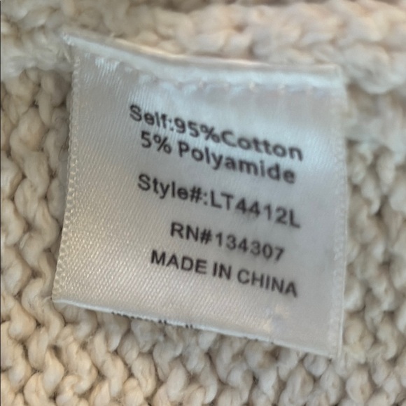 Line and Dot Renegade Ivory Cotton Knit Vest or Top Size Small - Picture 5 of 12